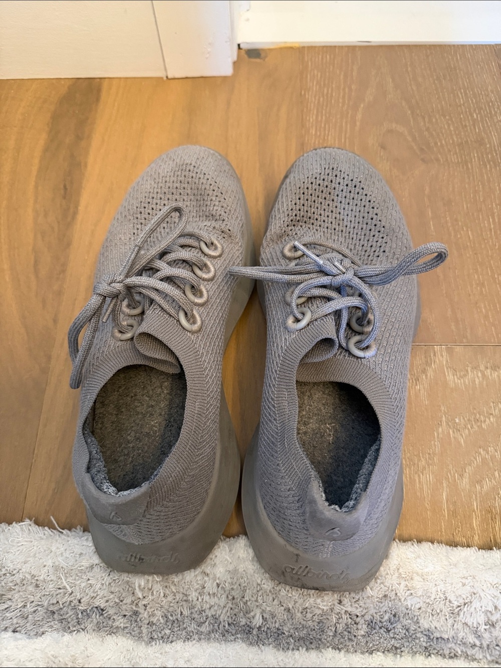allbirds Men's Knit Lace-Up Sneakers in Gray